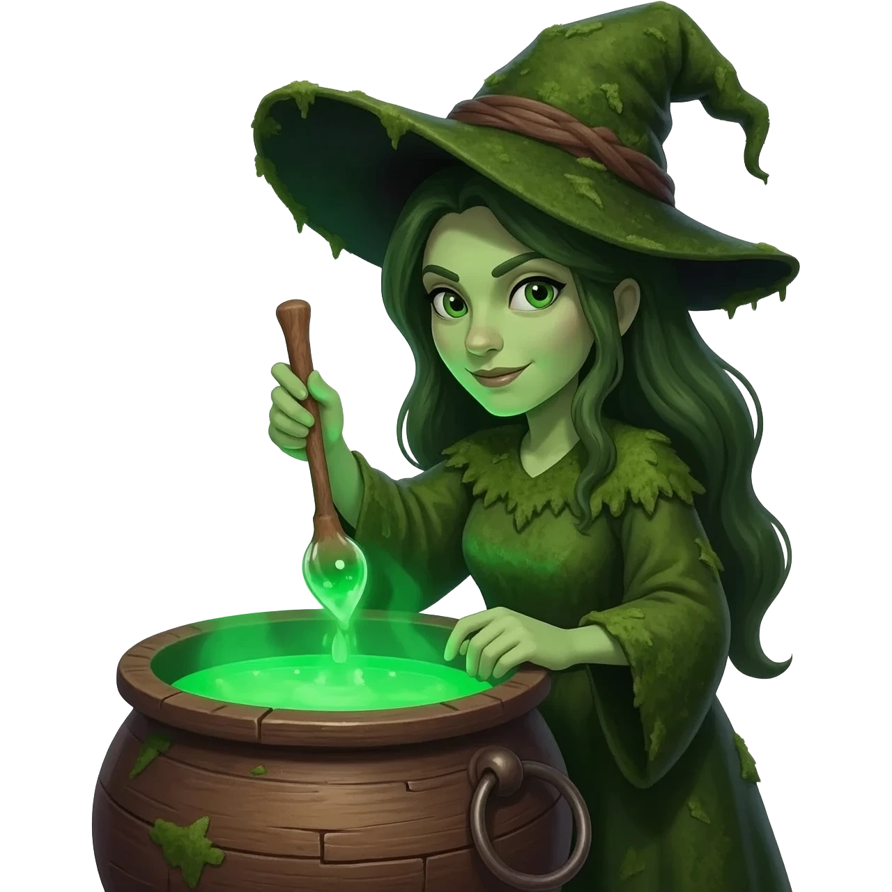 green witch cooking potion emoji