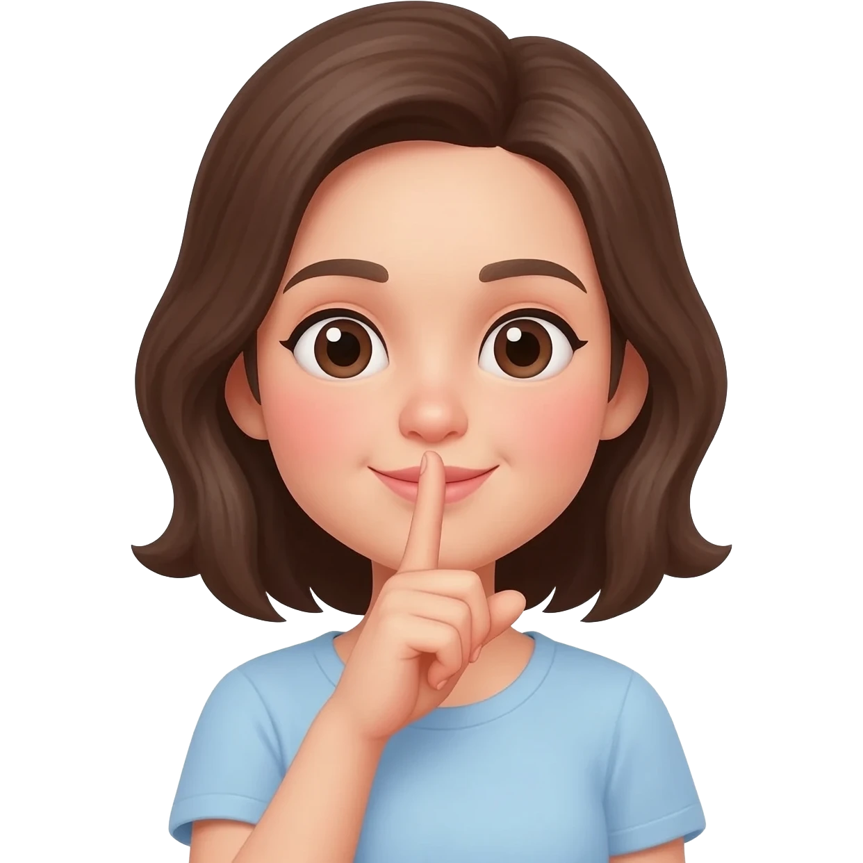 Blushing shh emoji emoji