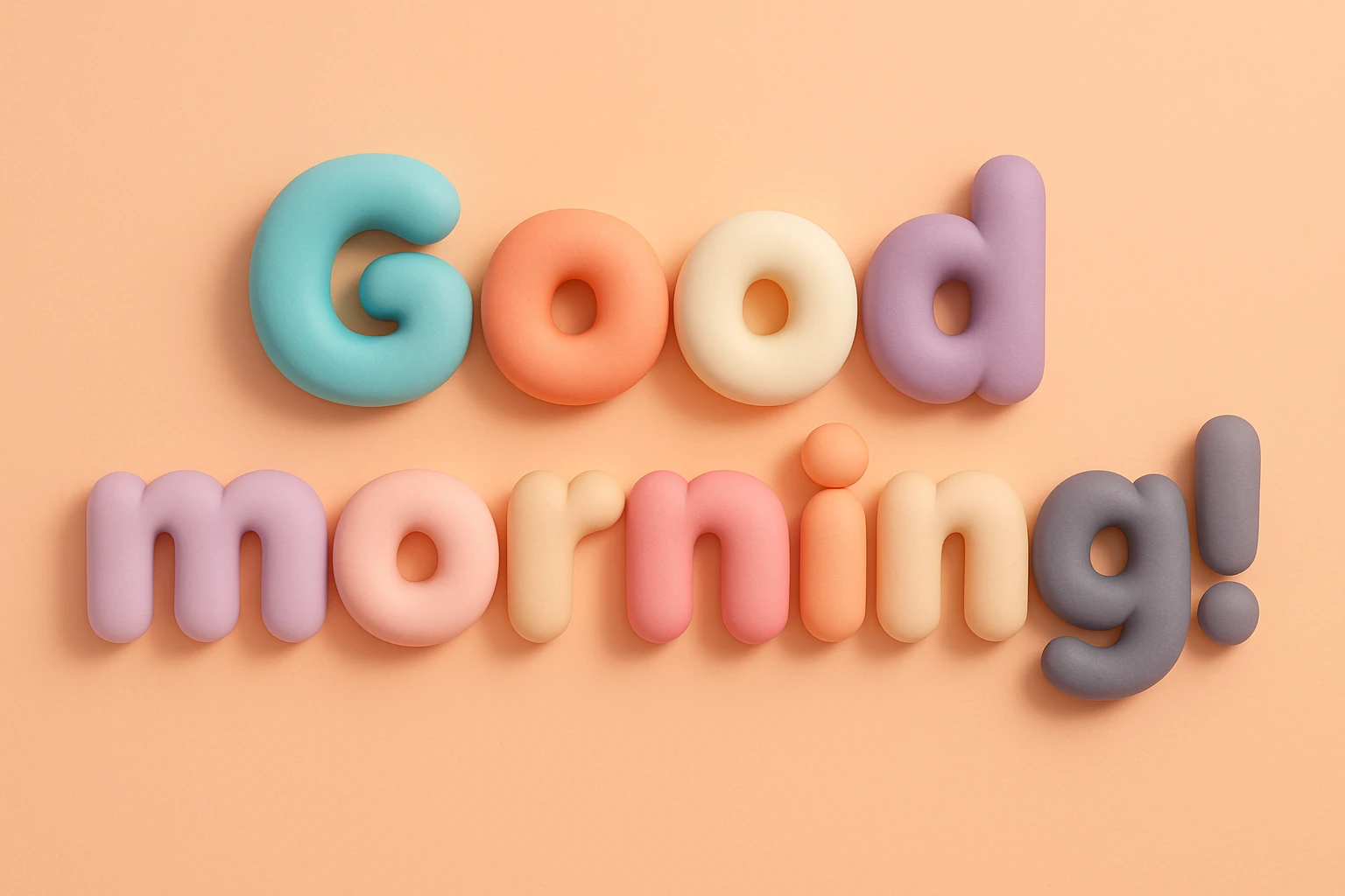 ”Good morning!” in mochi style emoji
