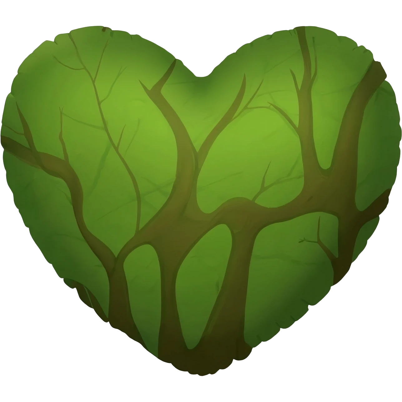 Green & brown herat emoji