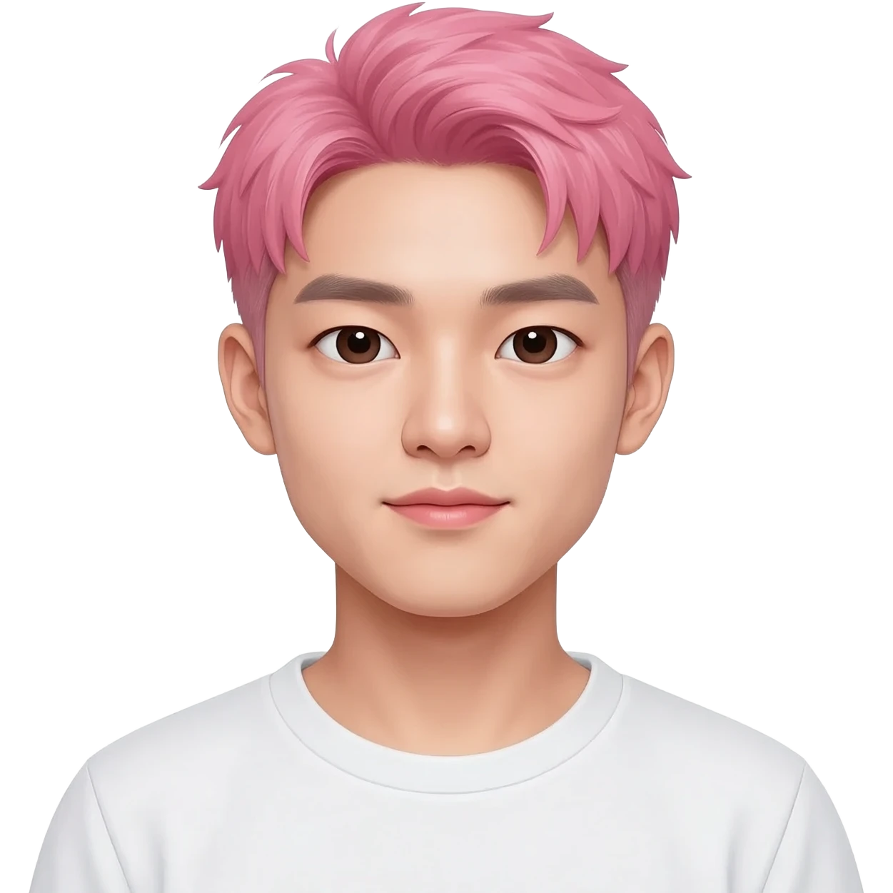 Korean man pink fade hair cut 25 year old  emoji