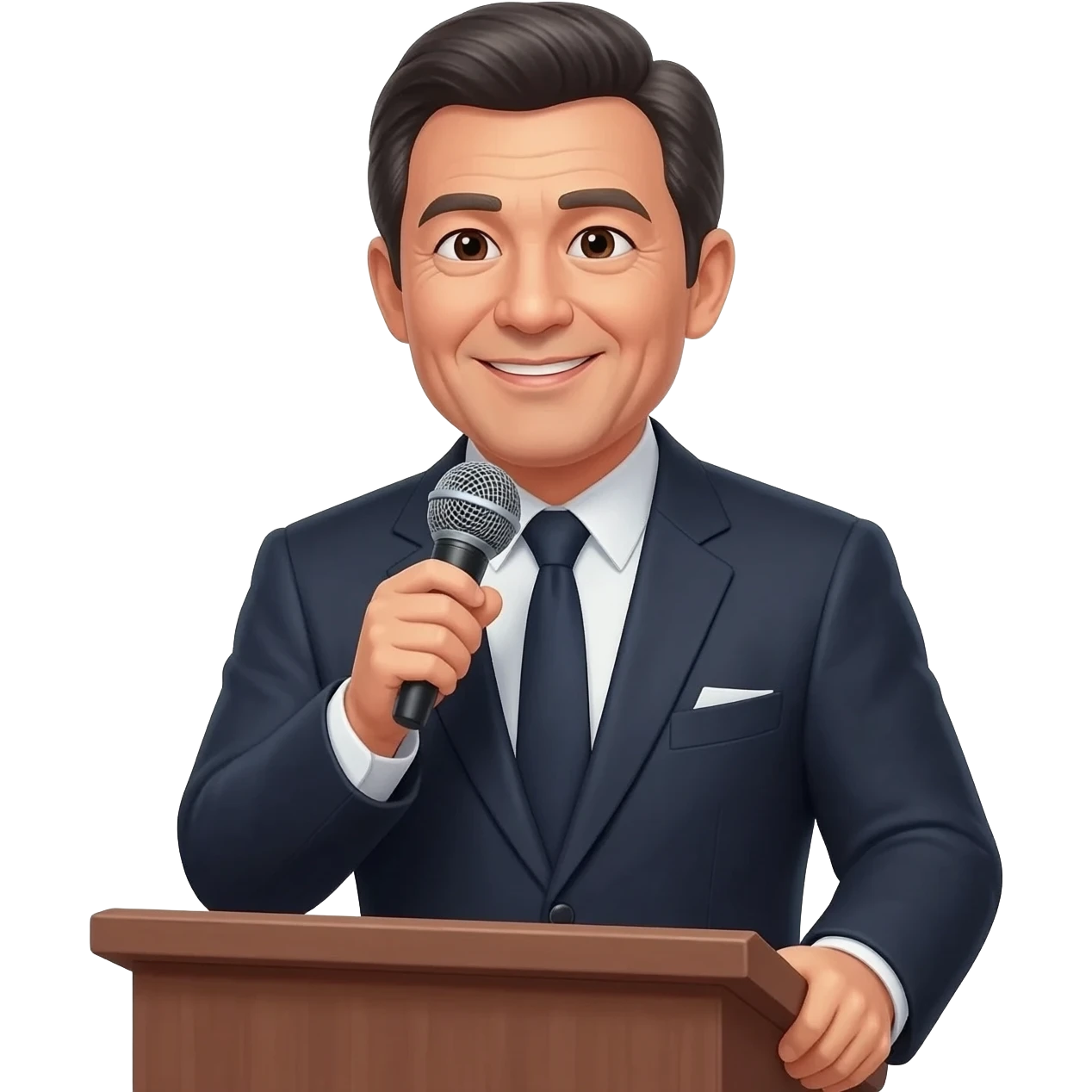 un hombre que ha llegado al poder (poder político) emoji