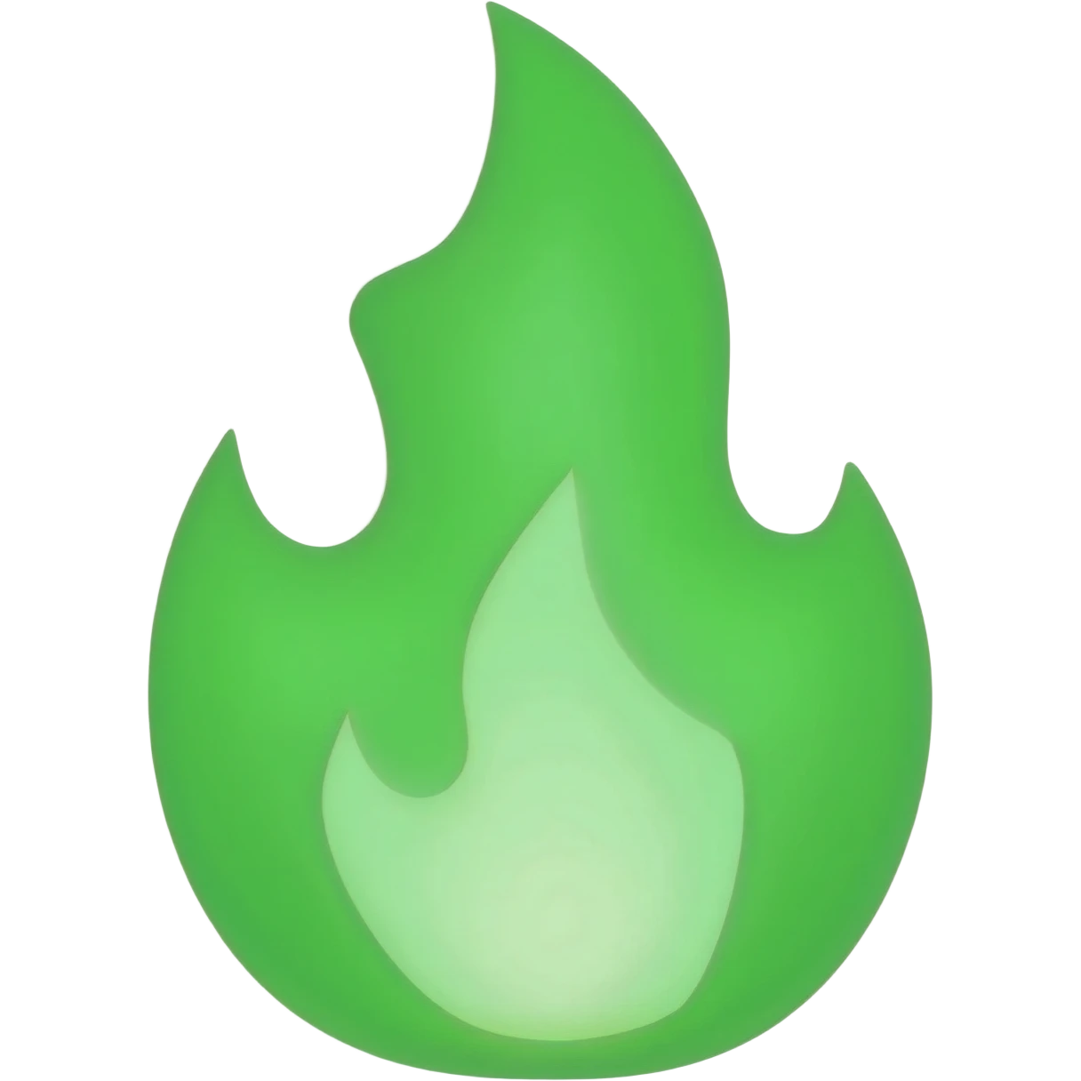Green fire emoji emoji