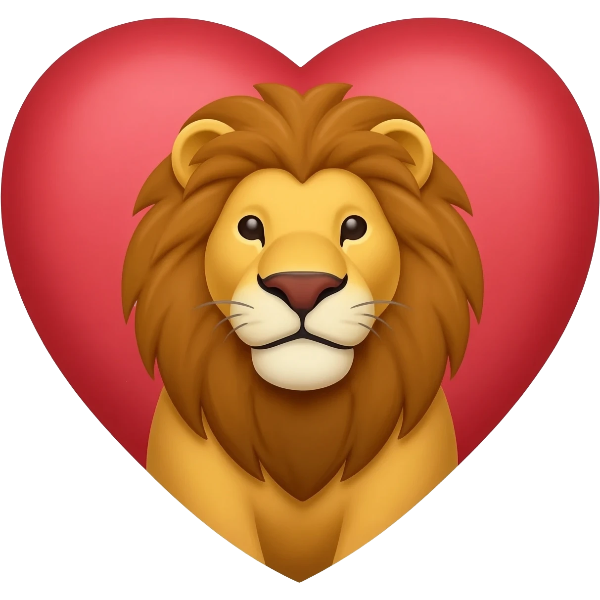 Coração com um leão emoji