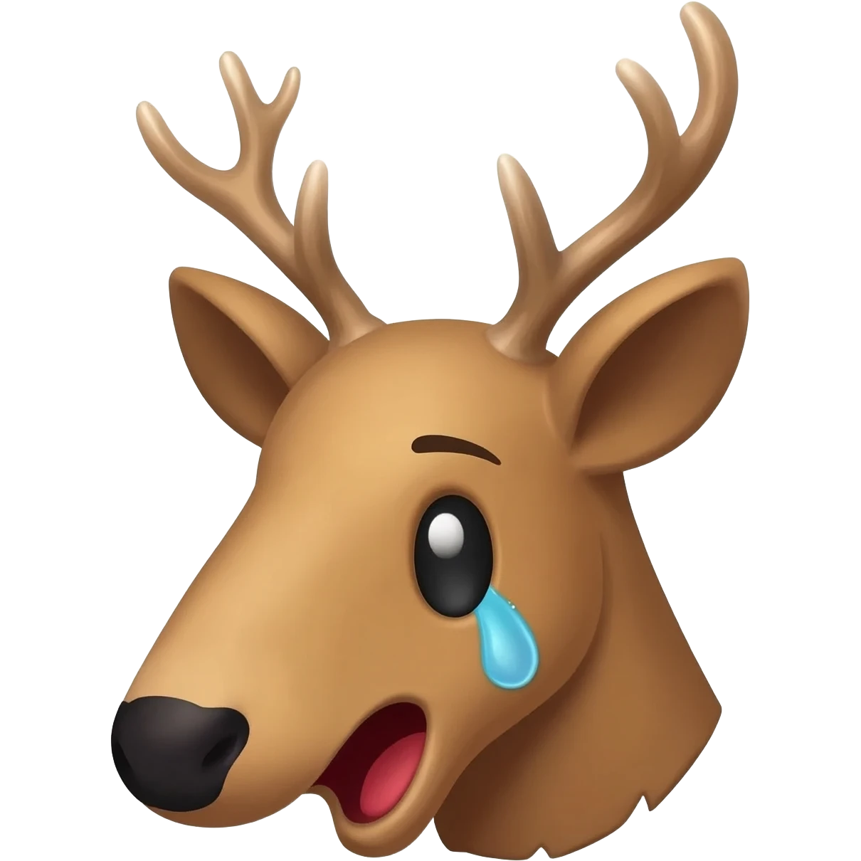 Tränen Lachender elchkopf diagonal emoji