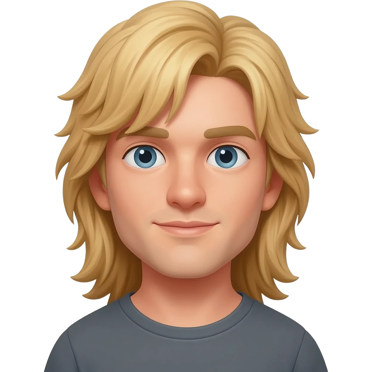 blonde man with long hairs emoji