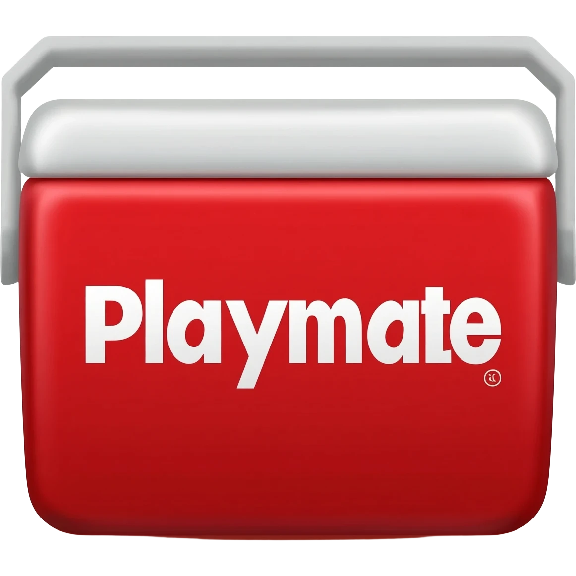 red and white playmate cooler emoji