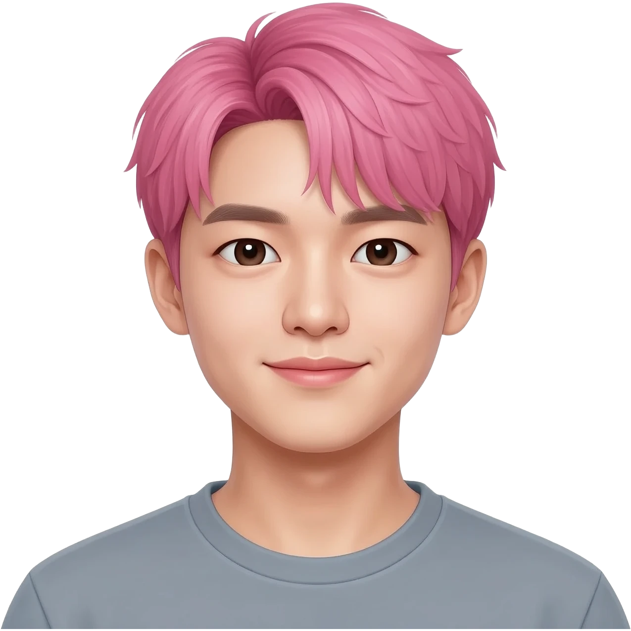 Korean man pink fade hair cut 25 year old  emoji