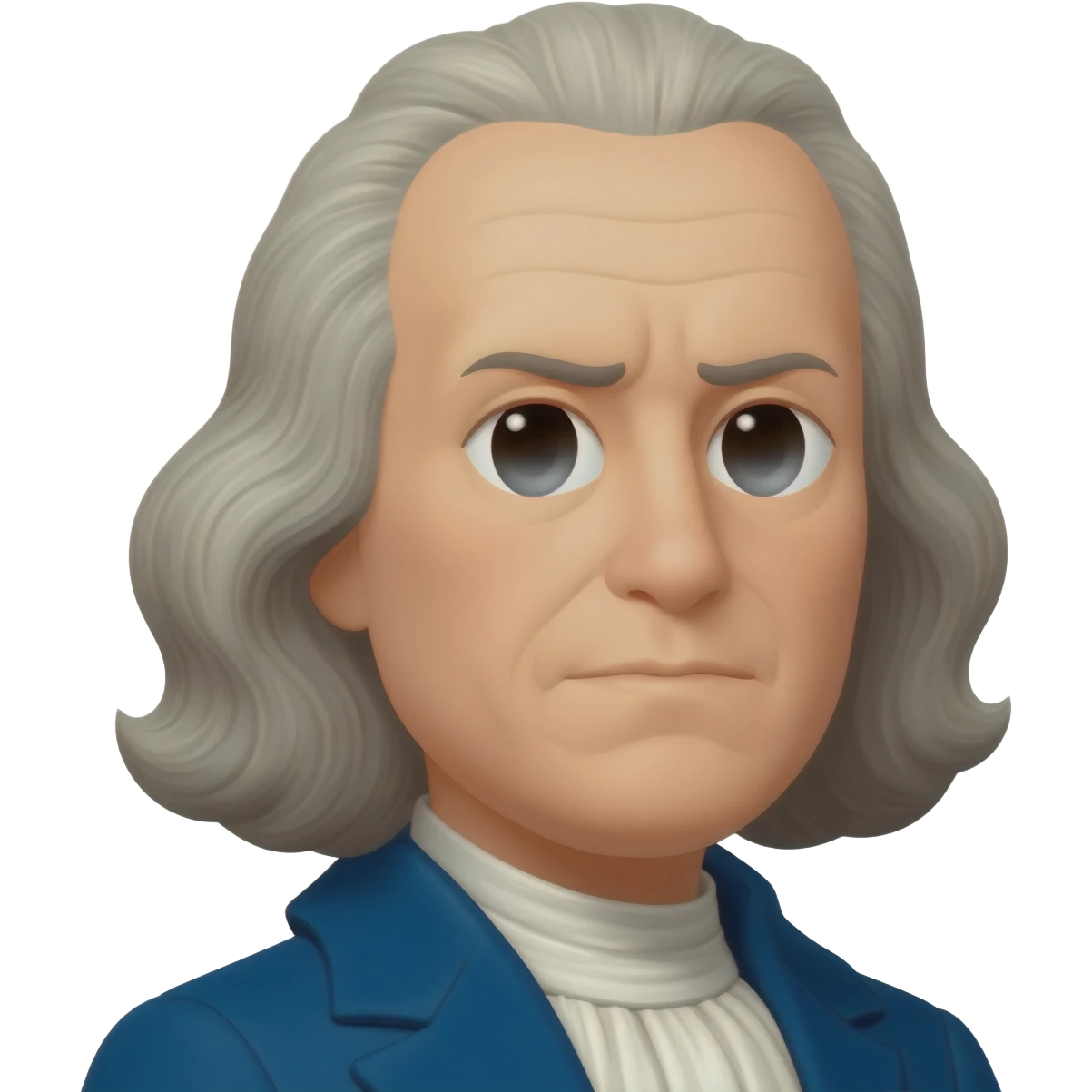 Make Benjamin Franklin but frowning emoji