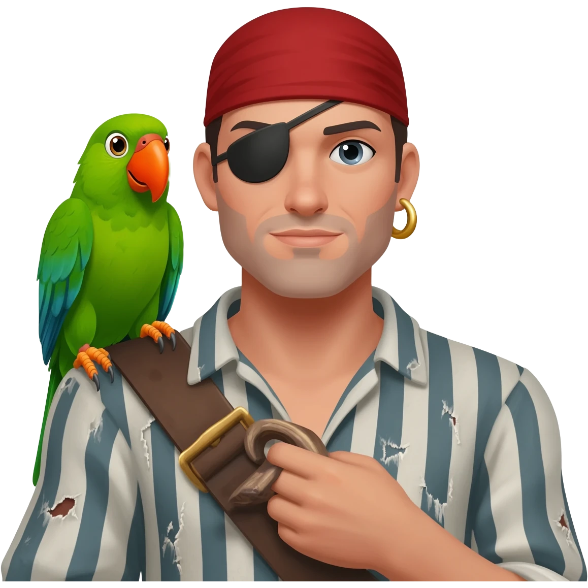 pirate and parrot emoji