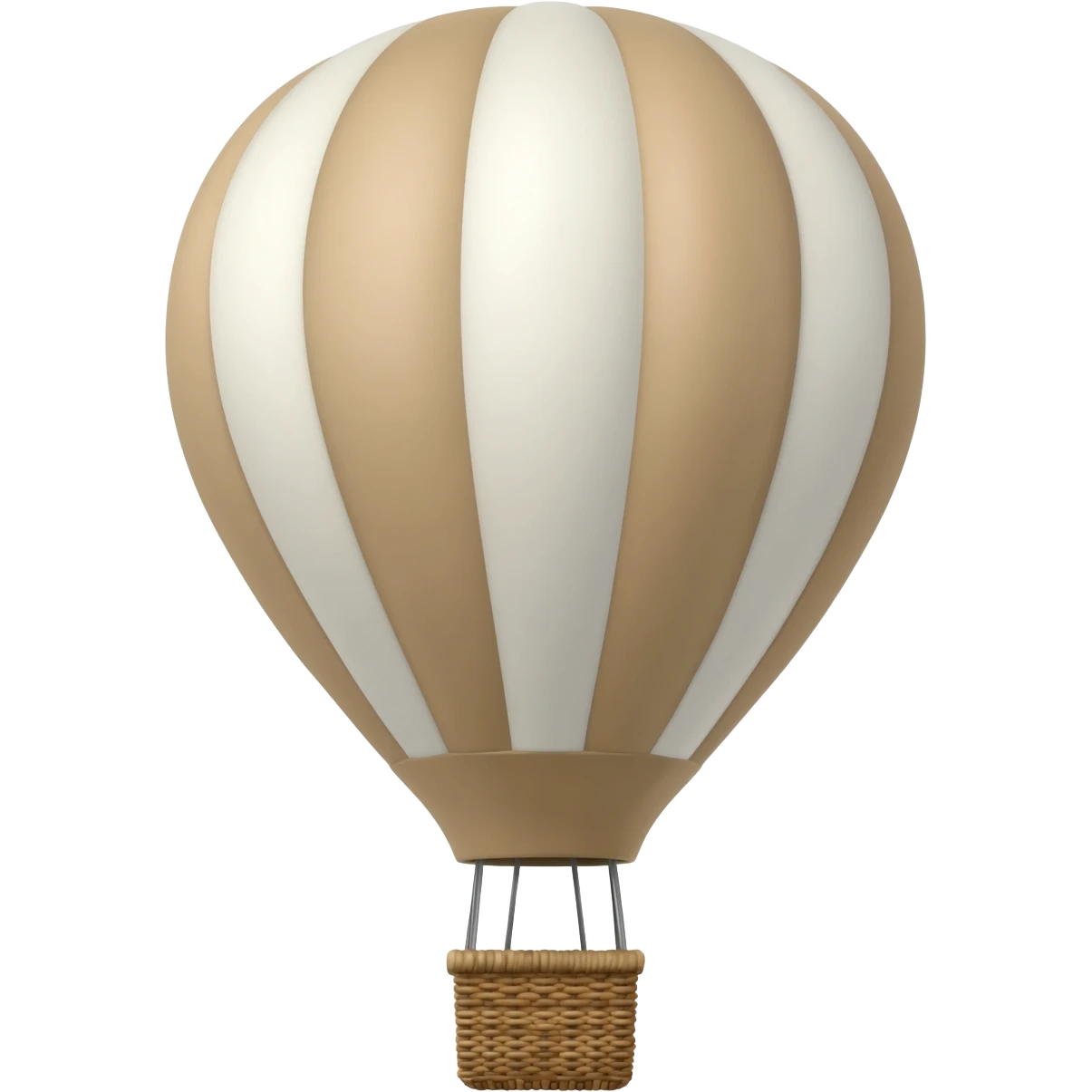 mongolfière beige blanc emoji