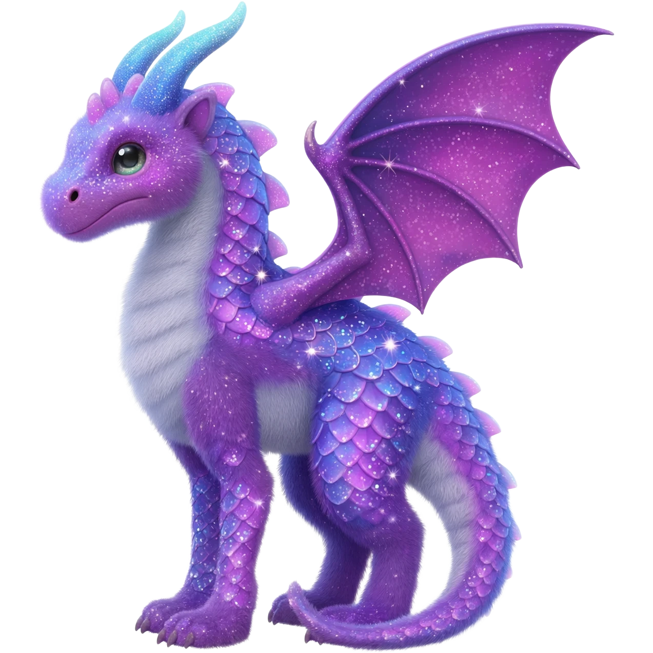 P moe meow meow cute fuzzy realistic glittery Randomly-faerie-drake-colored sparkly exotic Fakémon-creature emoji