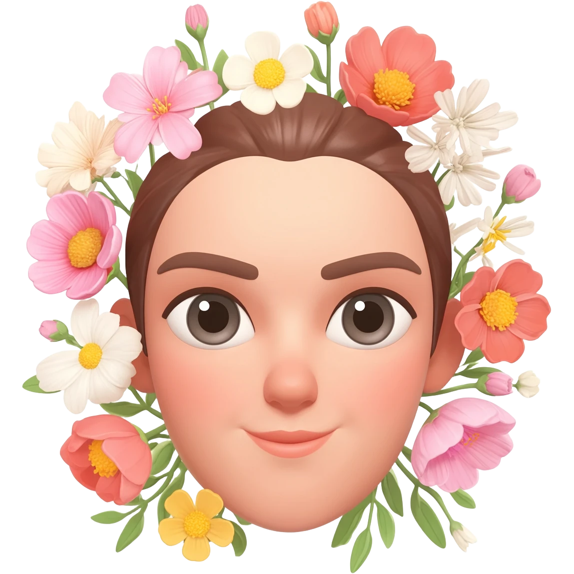 Face in Flowers memoji emoji