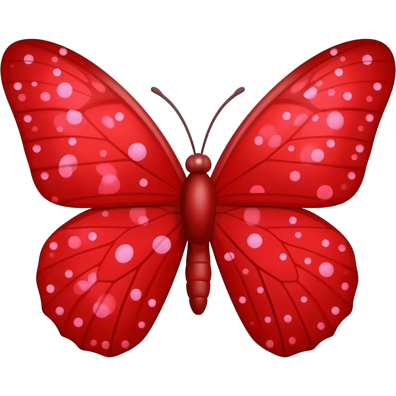 БАБОЧКА КРАСНАЯ В ГОРОШЕК emoji