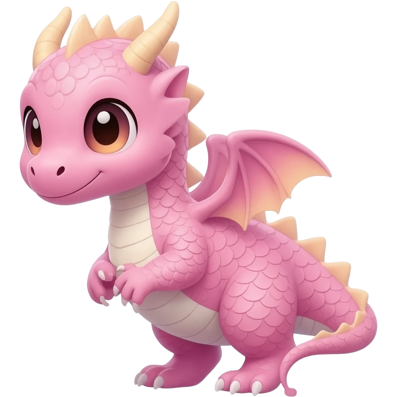 Pink kawaii dragon emoji