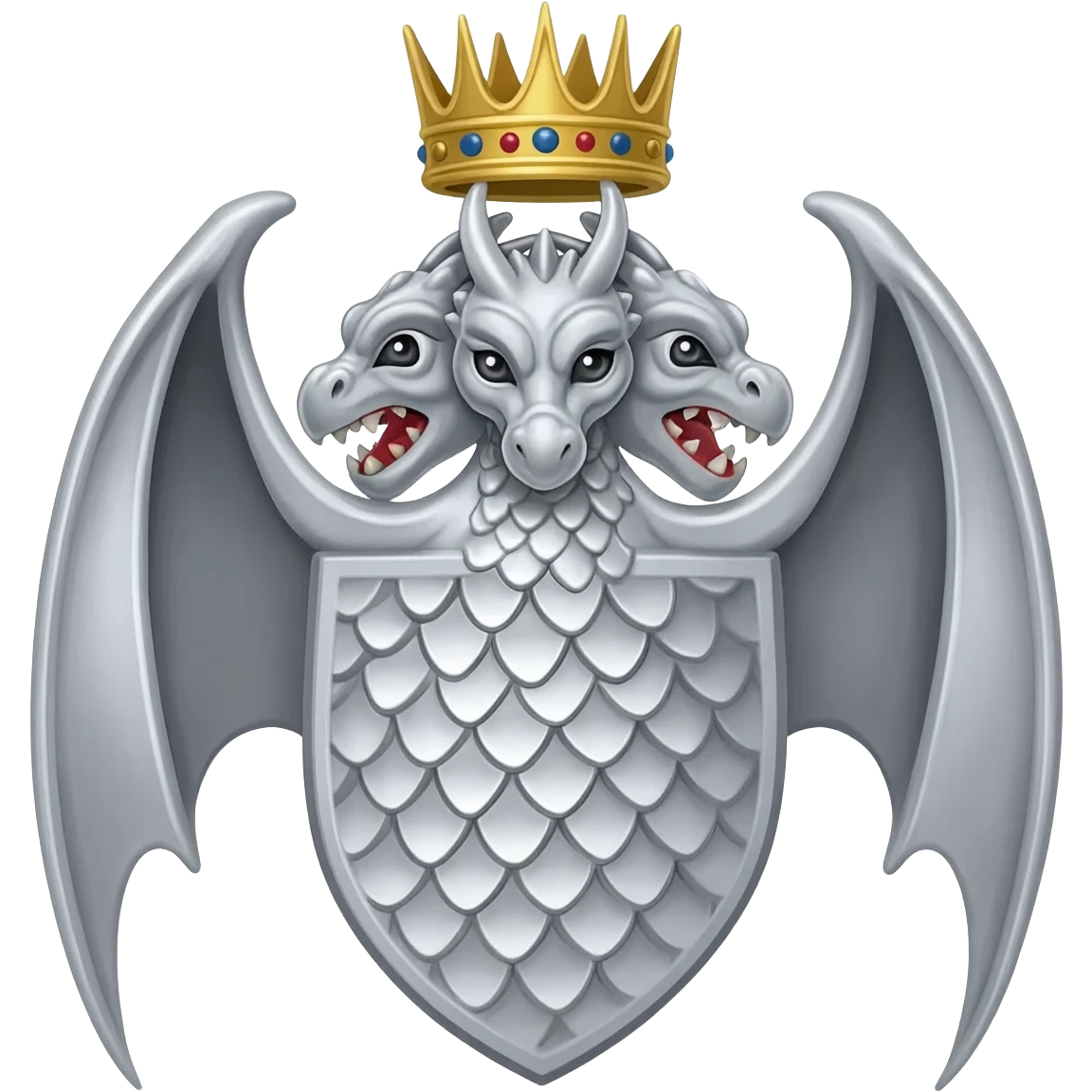 Make me a logo or symbol of Targaryen three headed dragons emoji