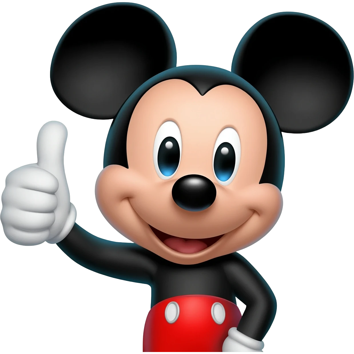 Mighty mouse the cartoon character given him a thumbs up emoji