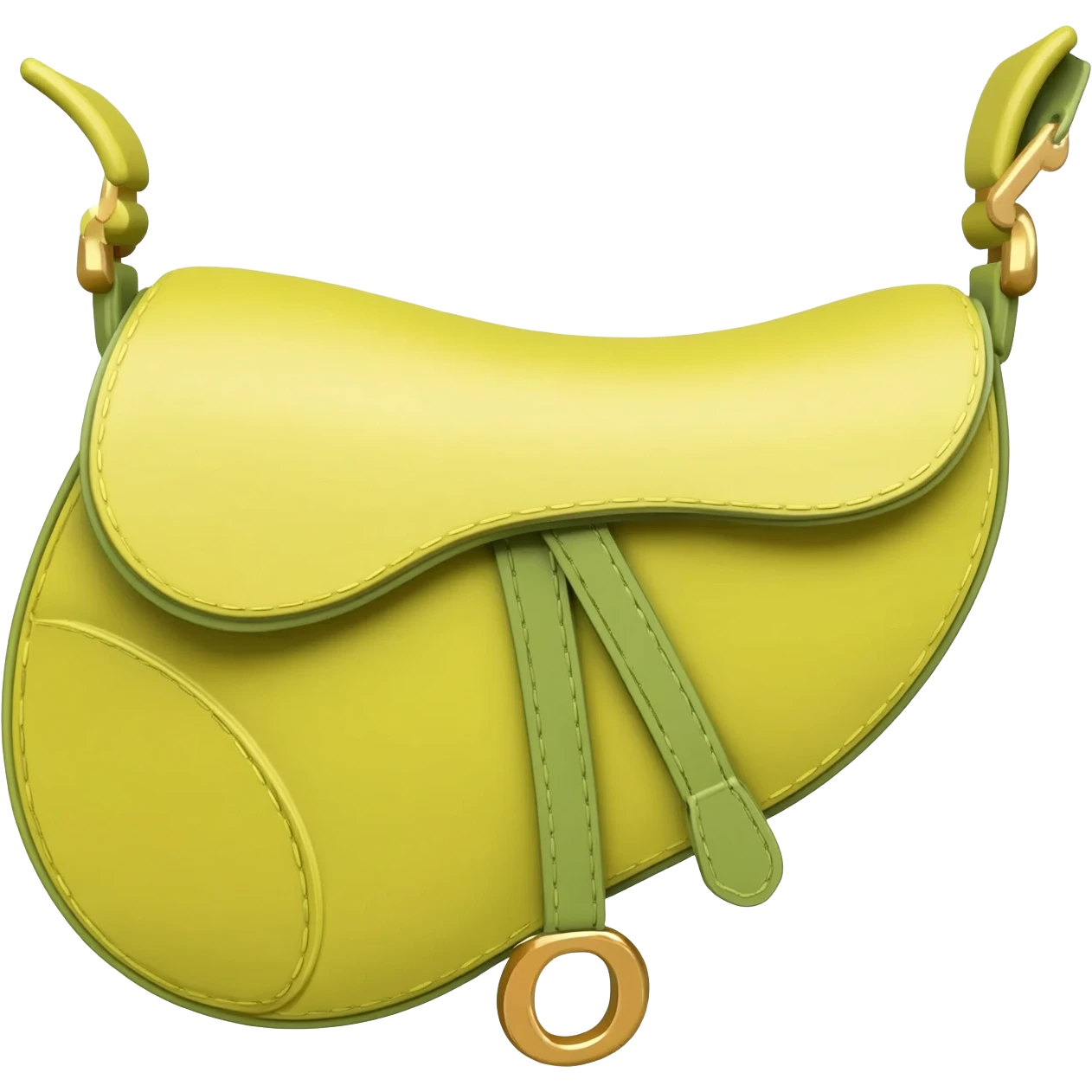 yellow green saddle dior bag emoji