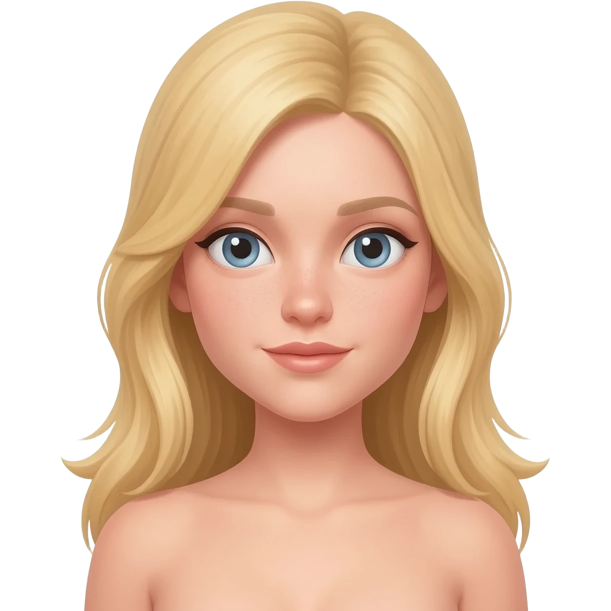 Naked Blondie girl emoji