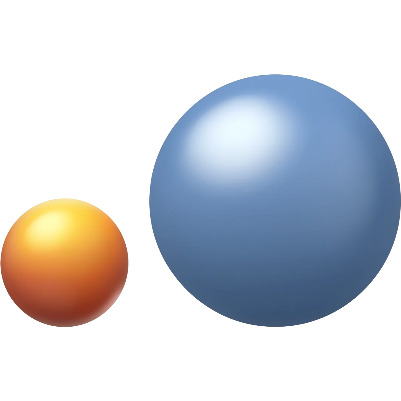 small ball big ball in emoji