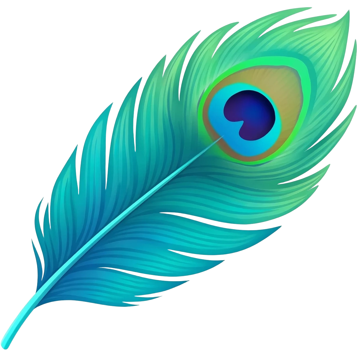 Peacock feather emoji