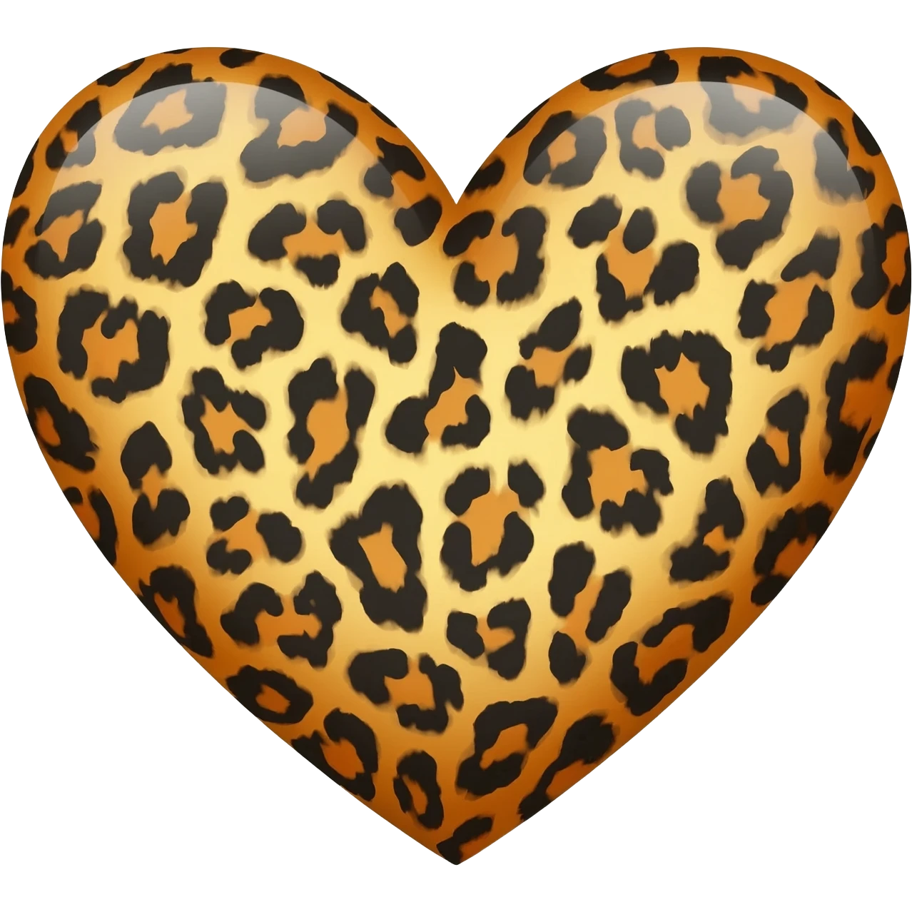 Leopard print heart emoji