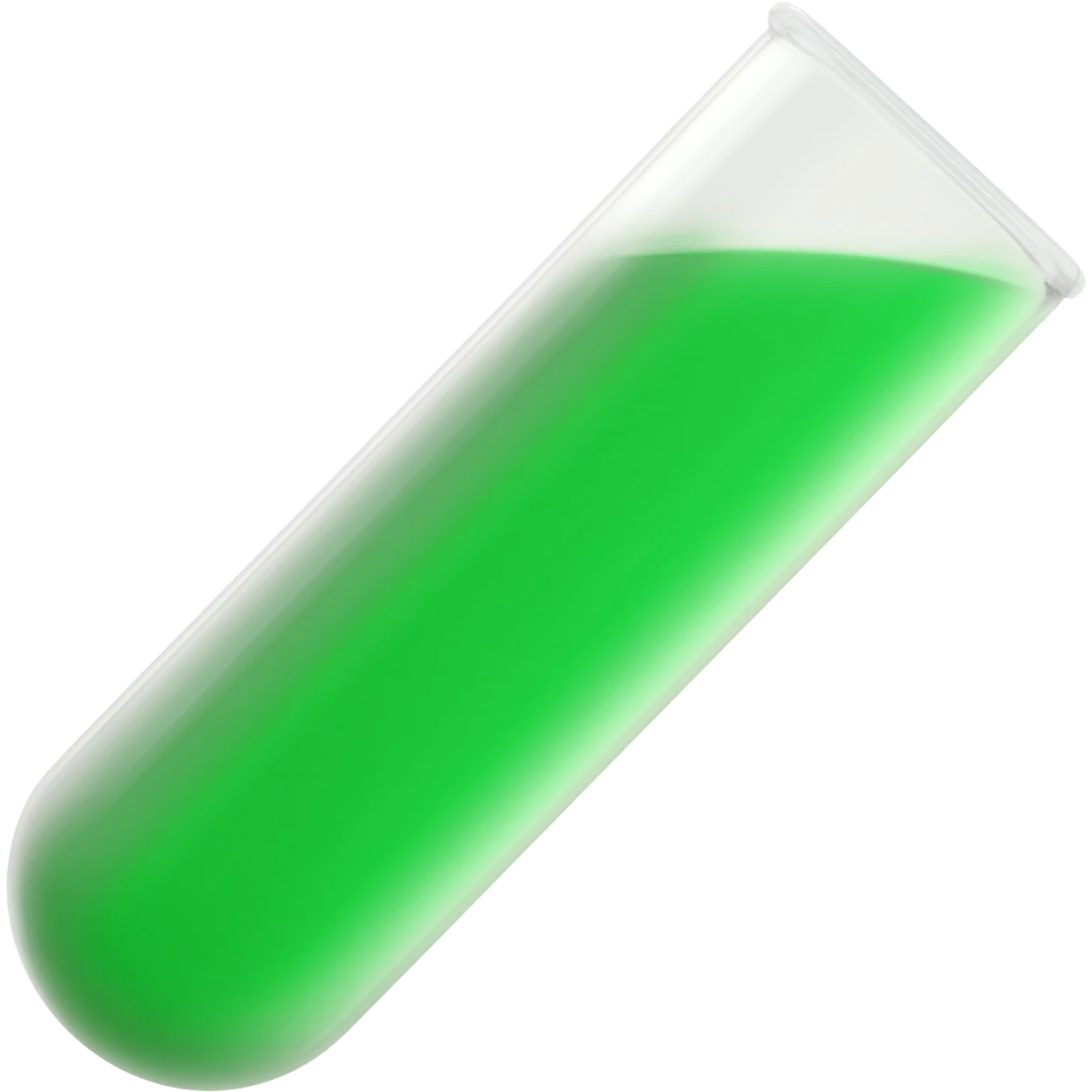 Tubo de ensayo verde emoji