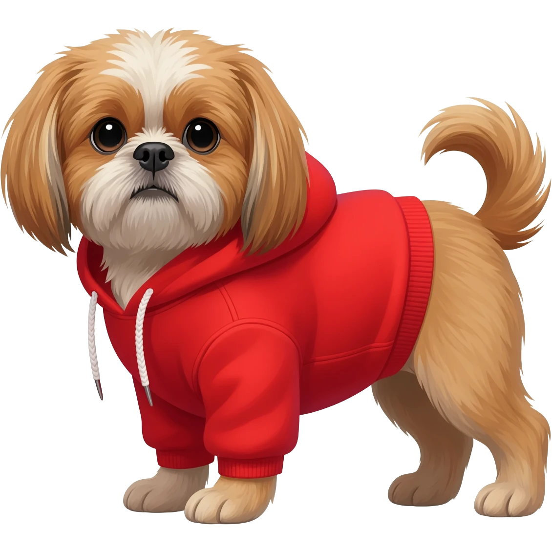 shih tzu in hioody emoji