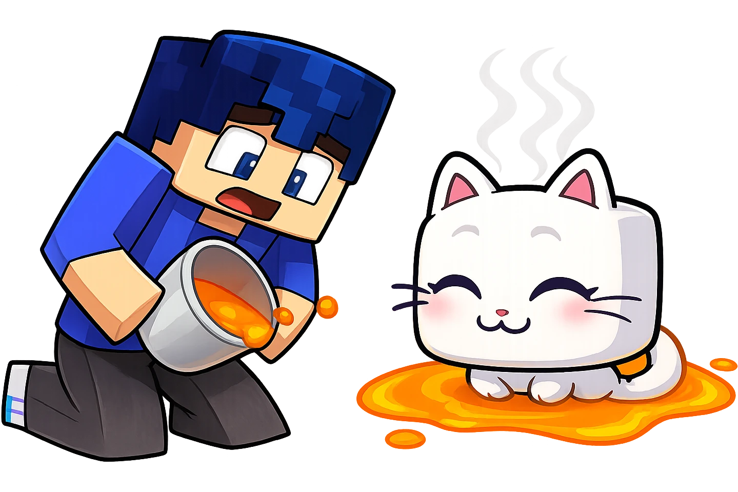 Extract the character from the background, including the clothes and accessories they are wearing, and place on a transparent background. Keep the original style and appearance exactly the same. emoji