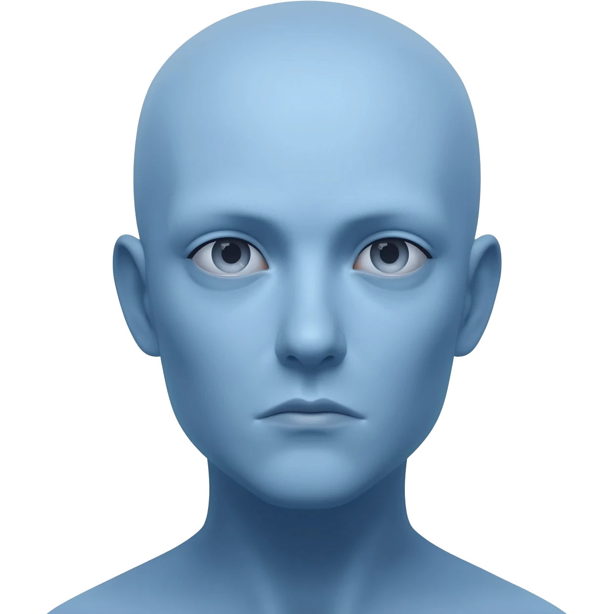 Make a blue emoji thousand yard stare emoji