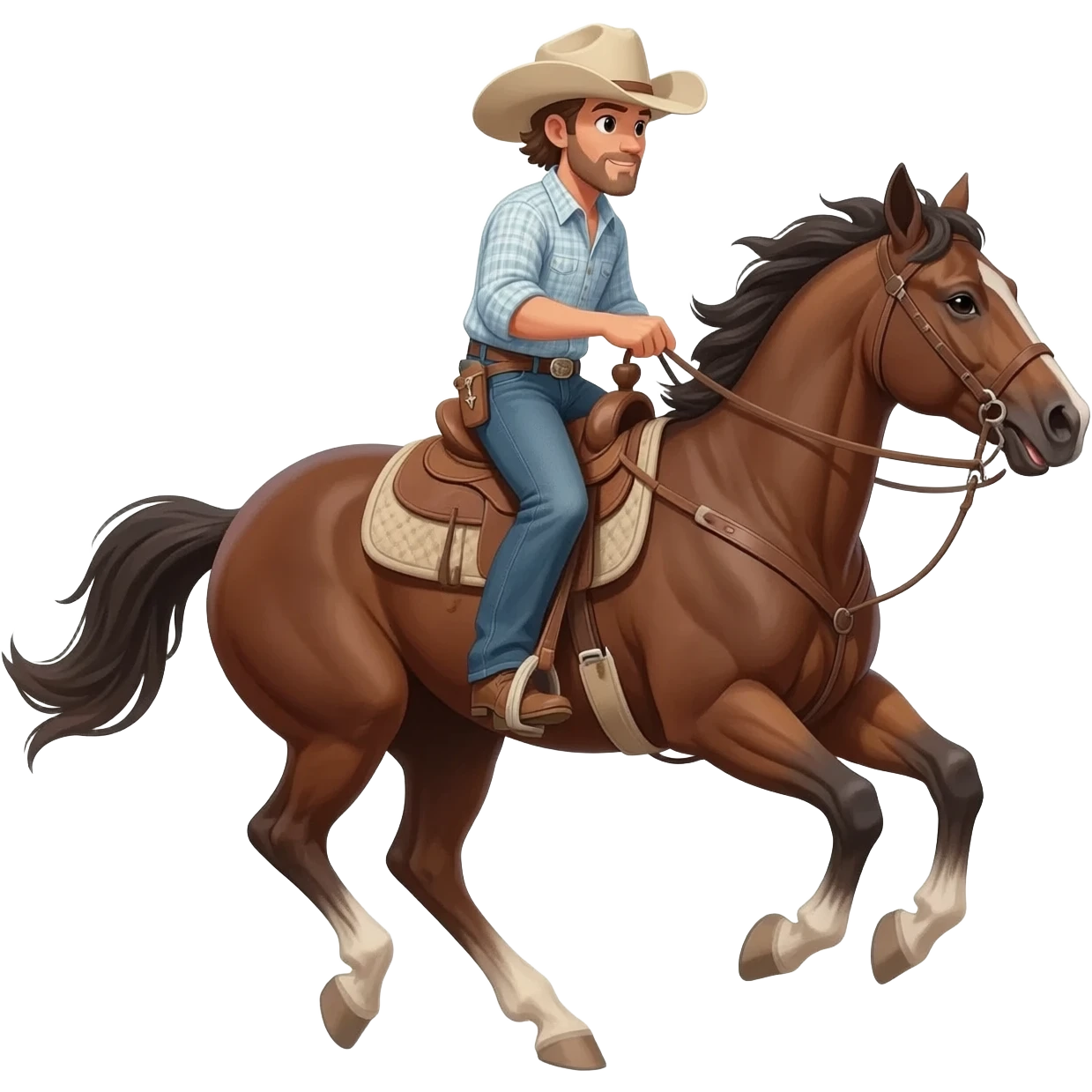 cowboy riding a horse emoji