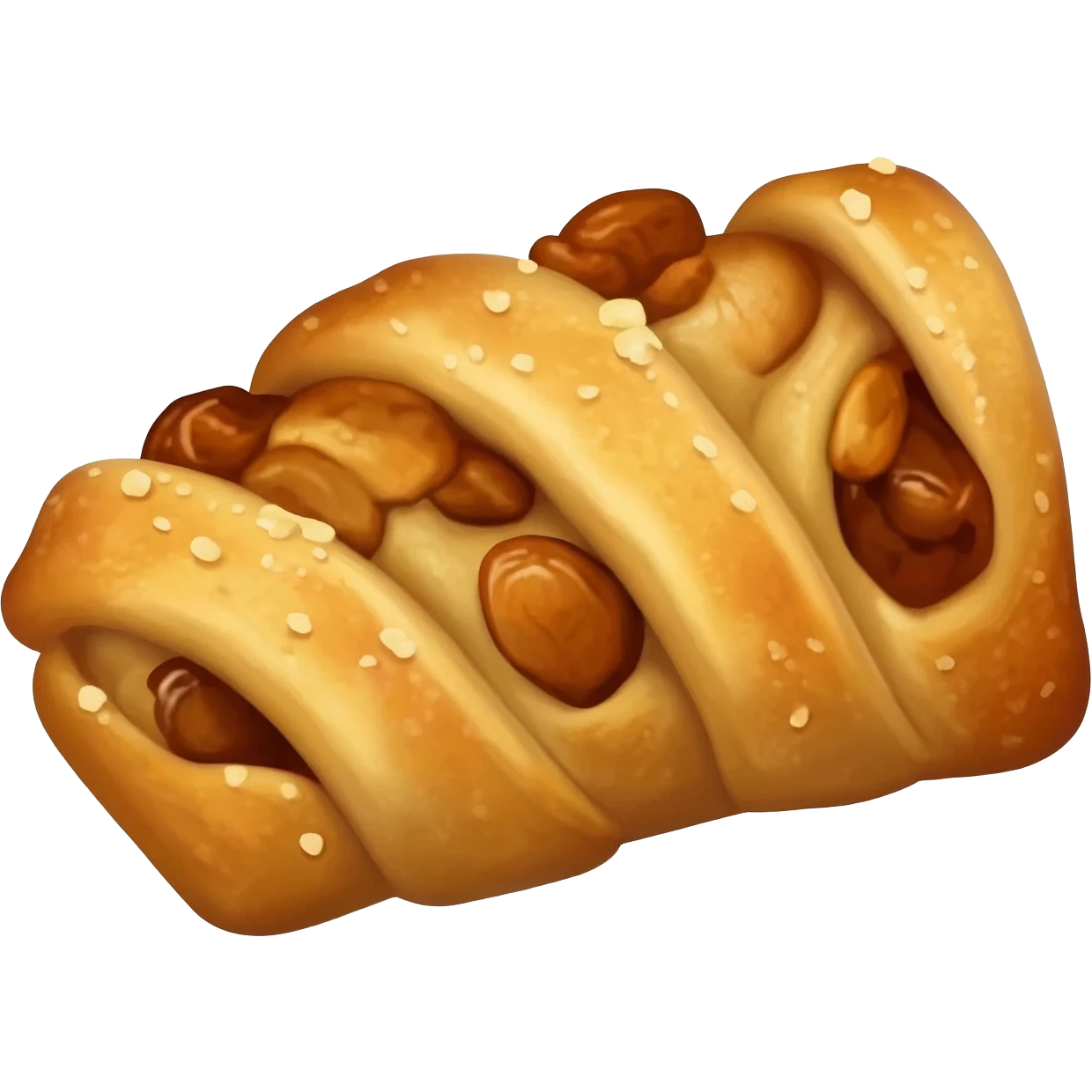 Apfelstrudel mit Rosinen emoji