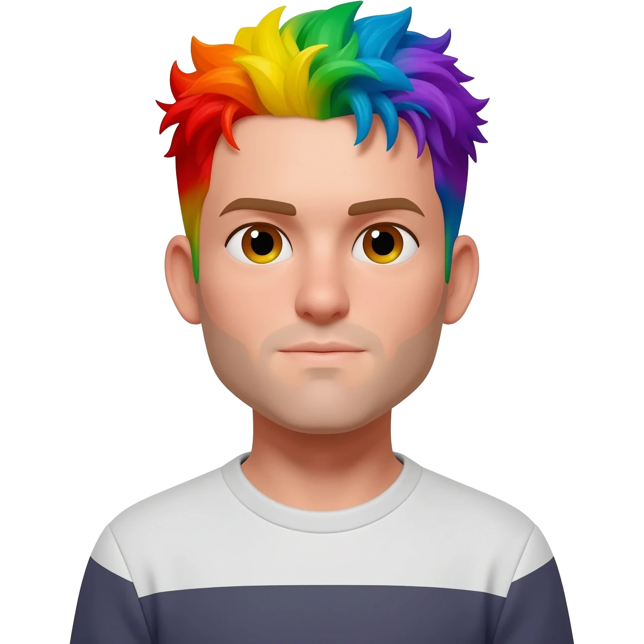 Rainbow Hair men. emoji