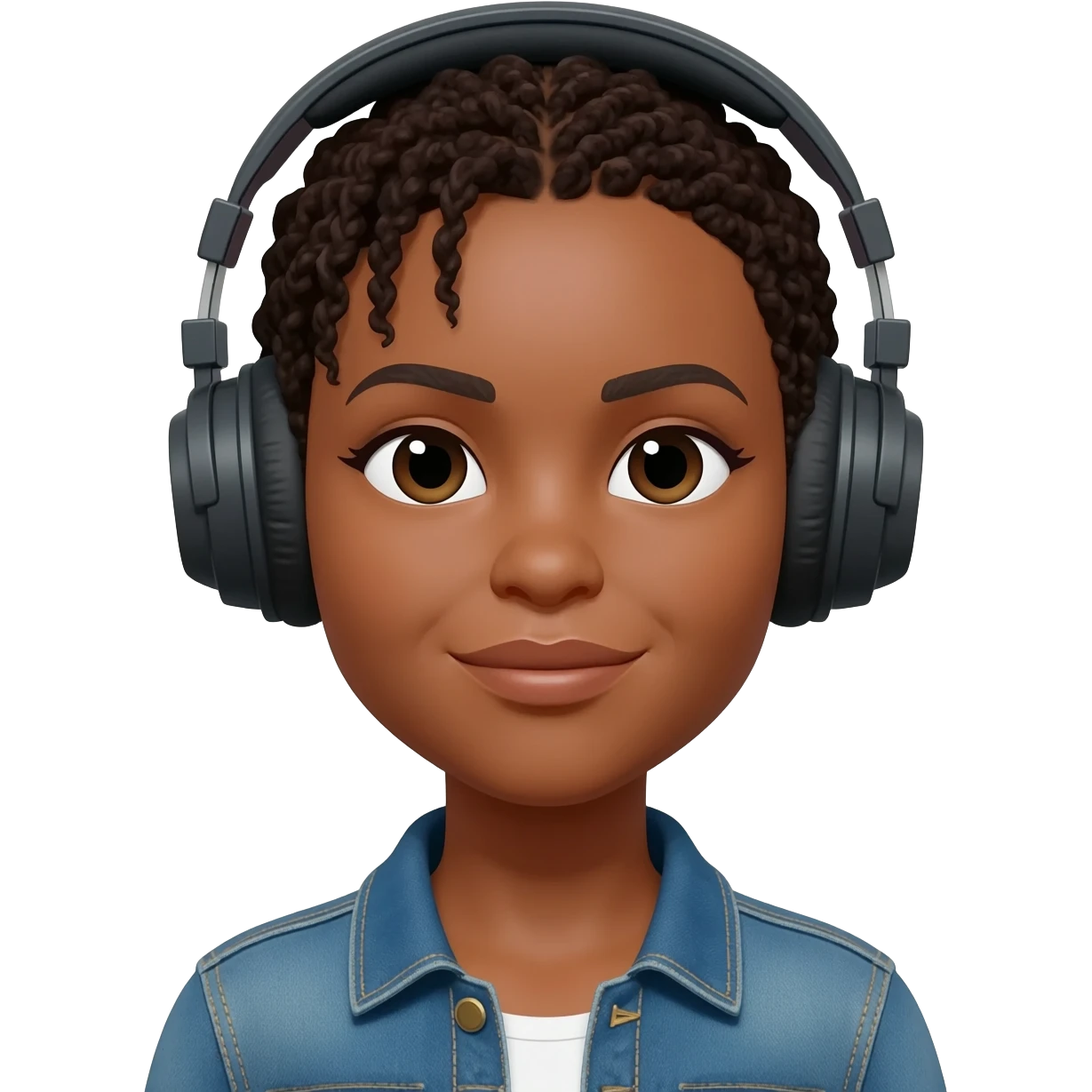 Gonemili Grace porte un  écouteur casque sur la tête emoji