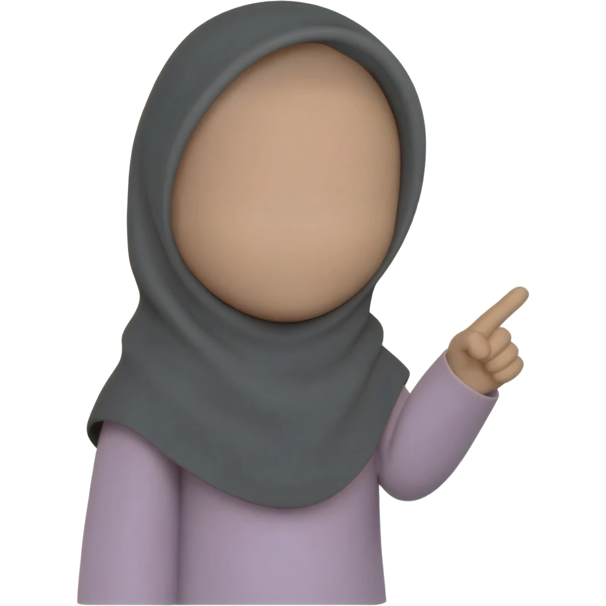 this hijab emoji should point on a board emoji