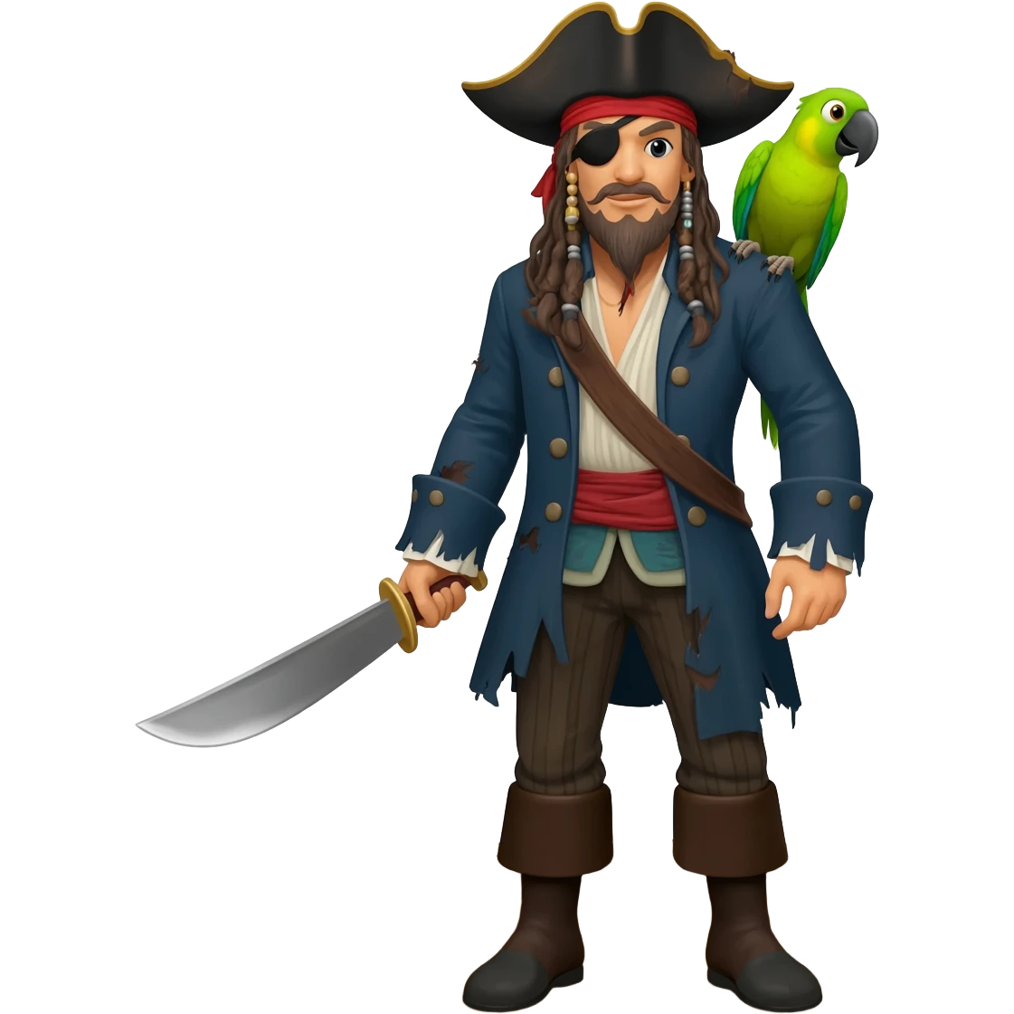 pirate and parrot emoji