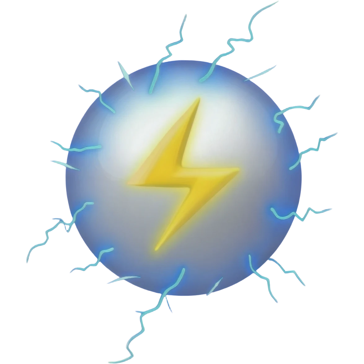 A CV with electricity shining around it emoji