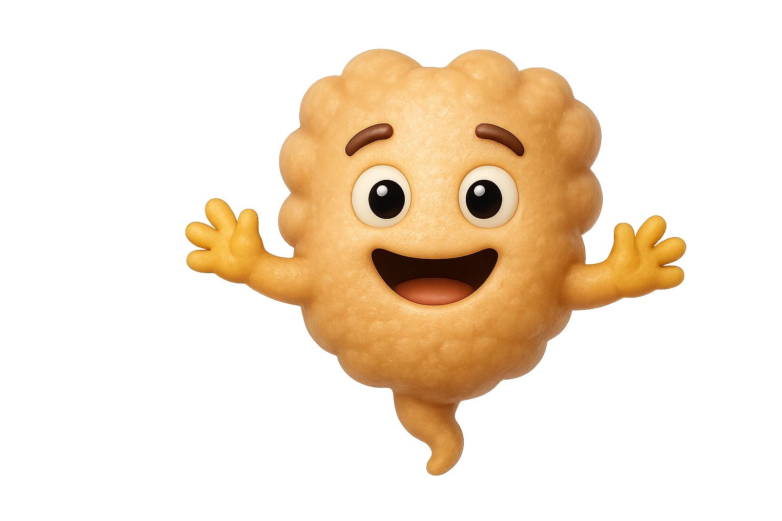 EMOJI STILE IPHONE DI BATTERI INTESTINALI FELICI CHE FLUTTUANO IN ARIA IPERREALISTICO 4K emoji