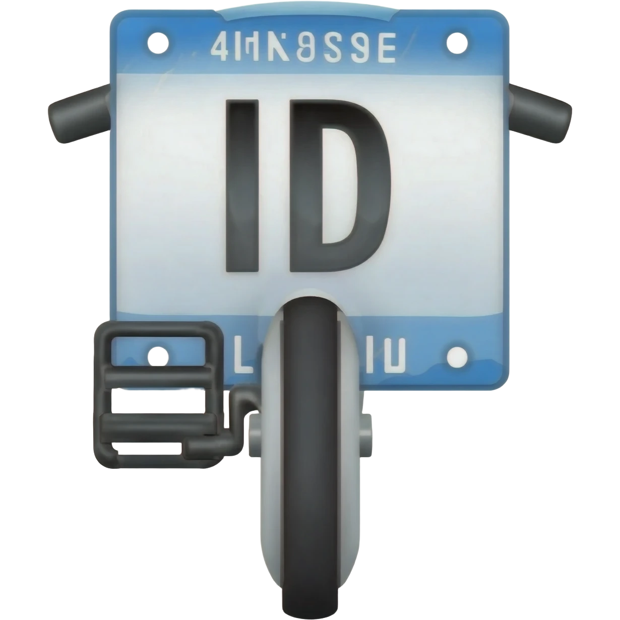 Motorized Bicycle License Plate ID emoji