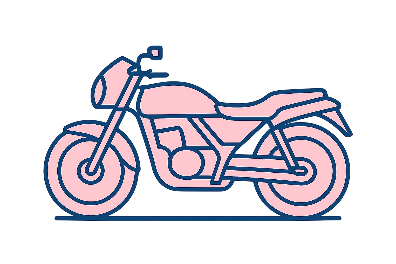 baby pink motorcycle, modern and sleek emoji