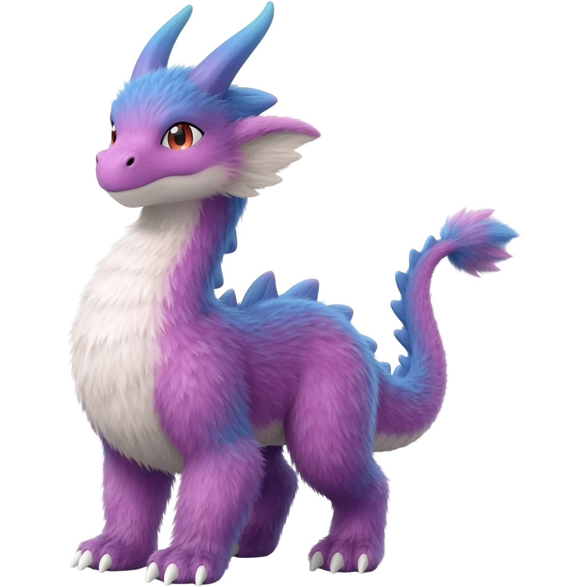 P moe meow meow cute fuzzy realistic Randomly-faerie-drake-colored exotic Fakémon-creature emoji