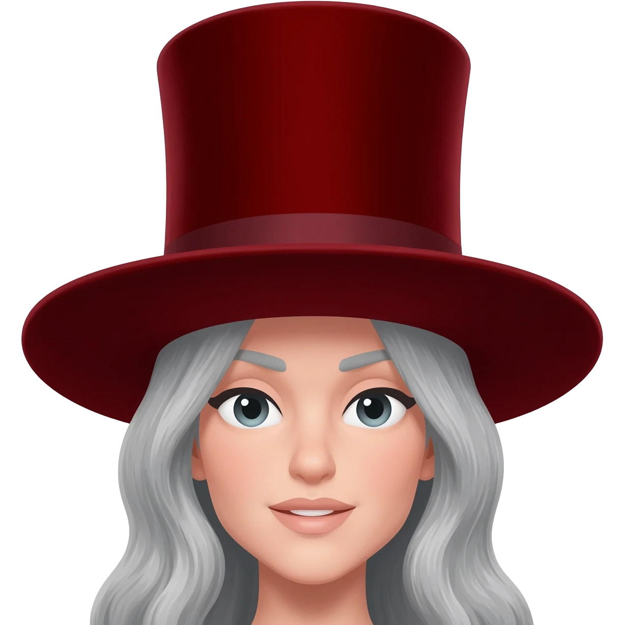 Ladies  Fancy  Red hat gray hair hat grayhair emoji