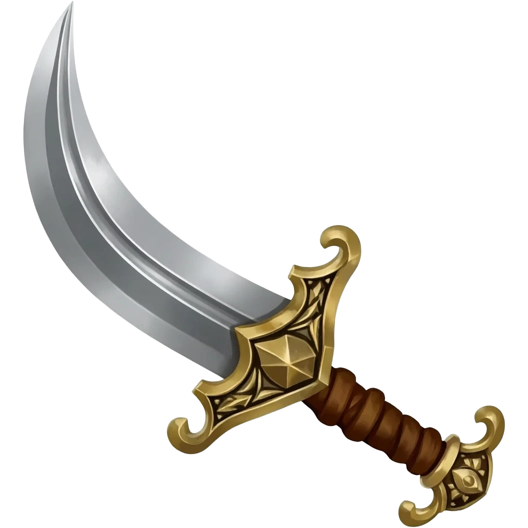 Make a realistic zulfikar sword in emoji style emoji