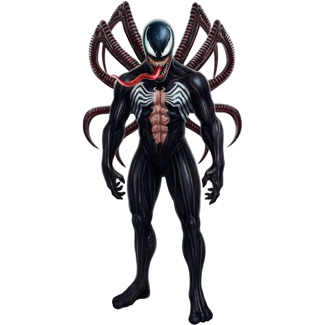  Venom-Xenomorph-hybrid-fantasy-creature (full body) emoji