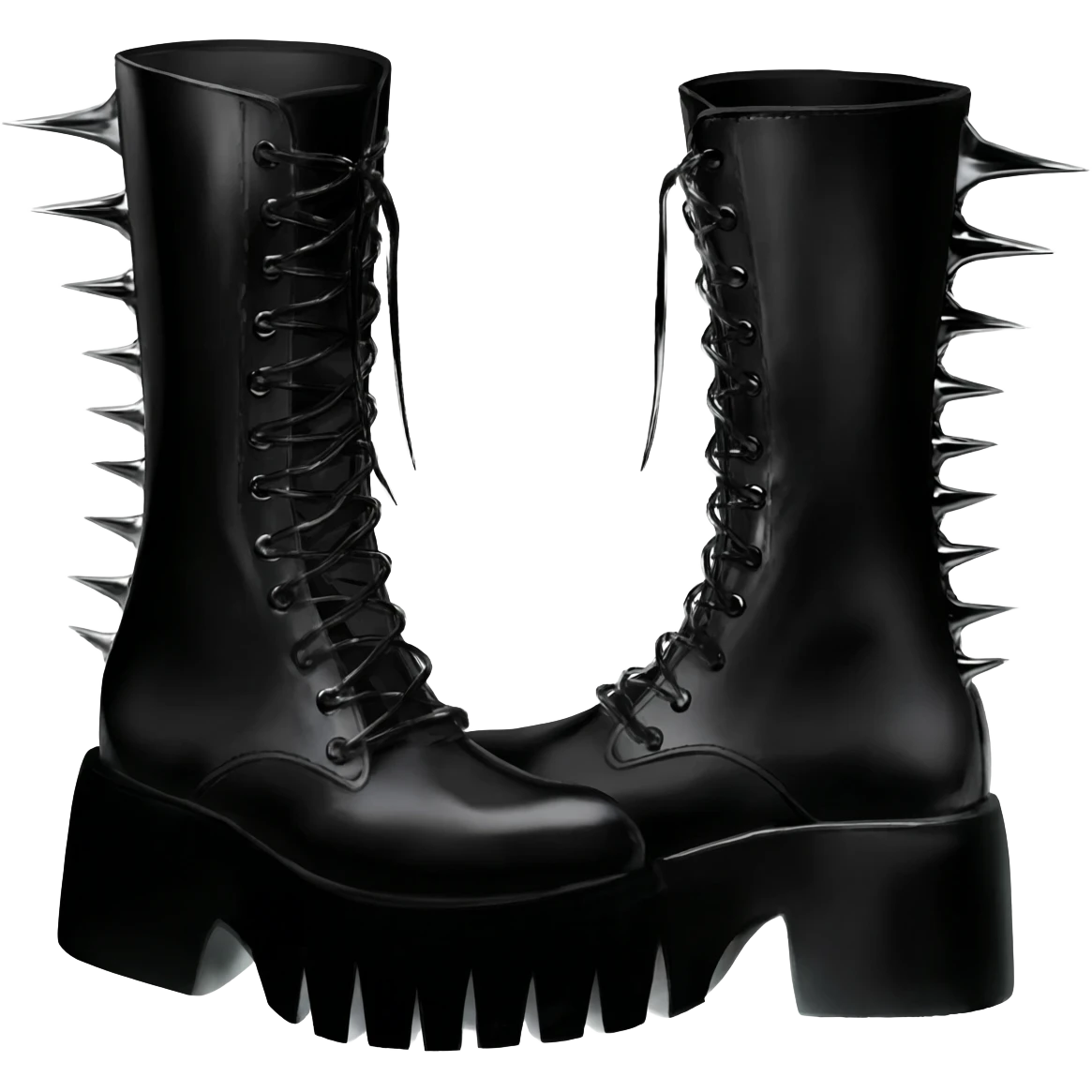 Black edgy gothic aesthetic boots emoji