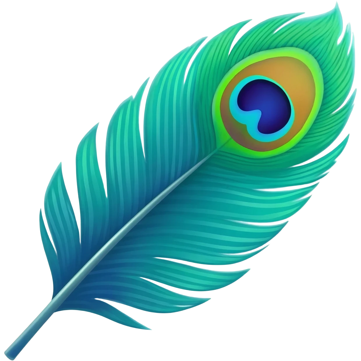 Peacock feather emoji