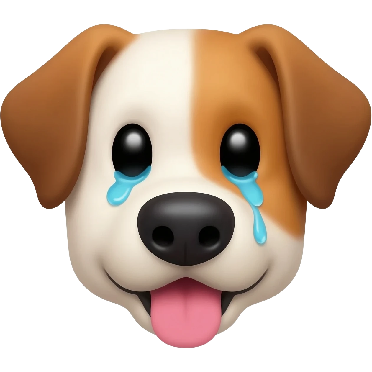 dog face that look thirsty emoji