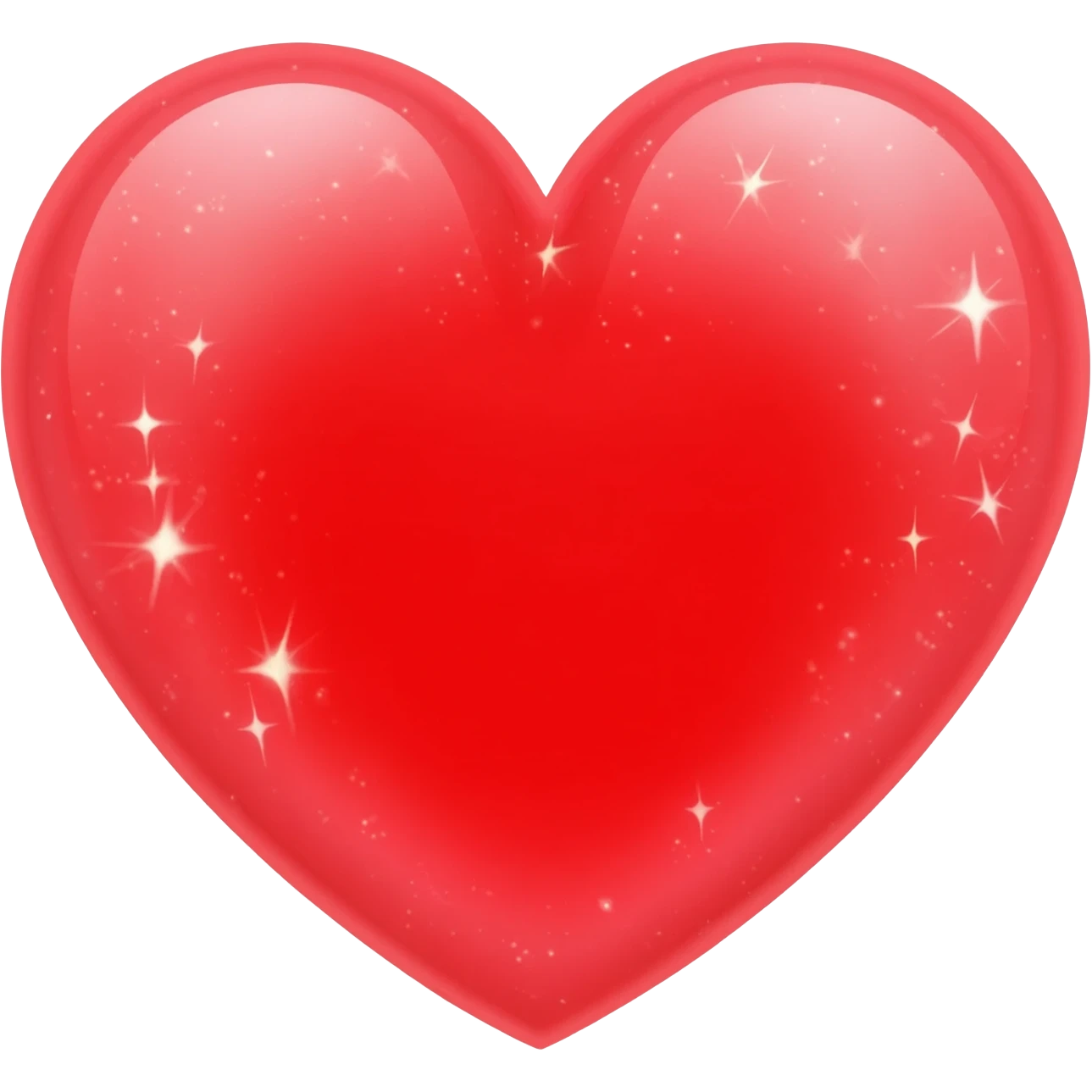 glowing red heart with sparkles emoji