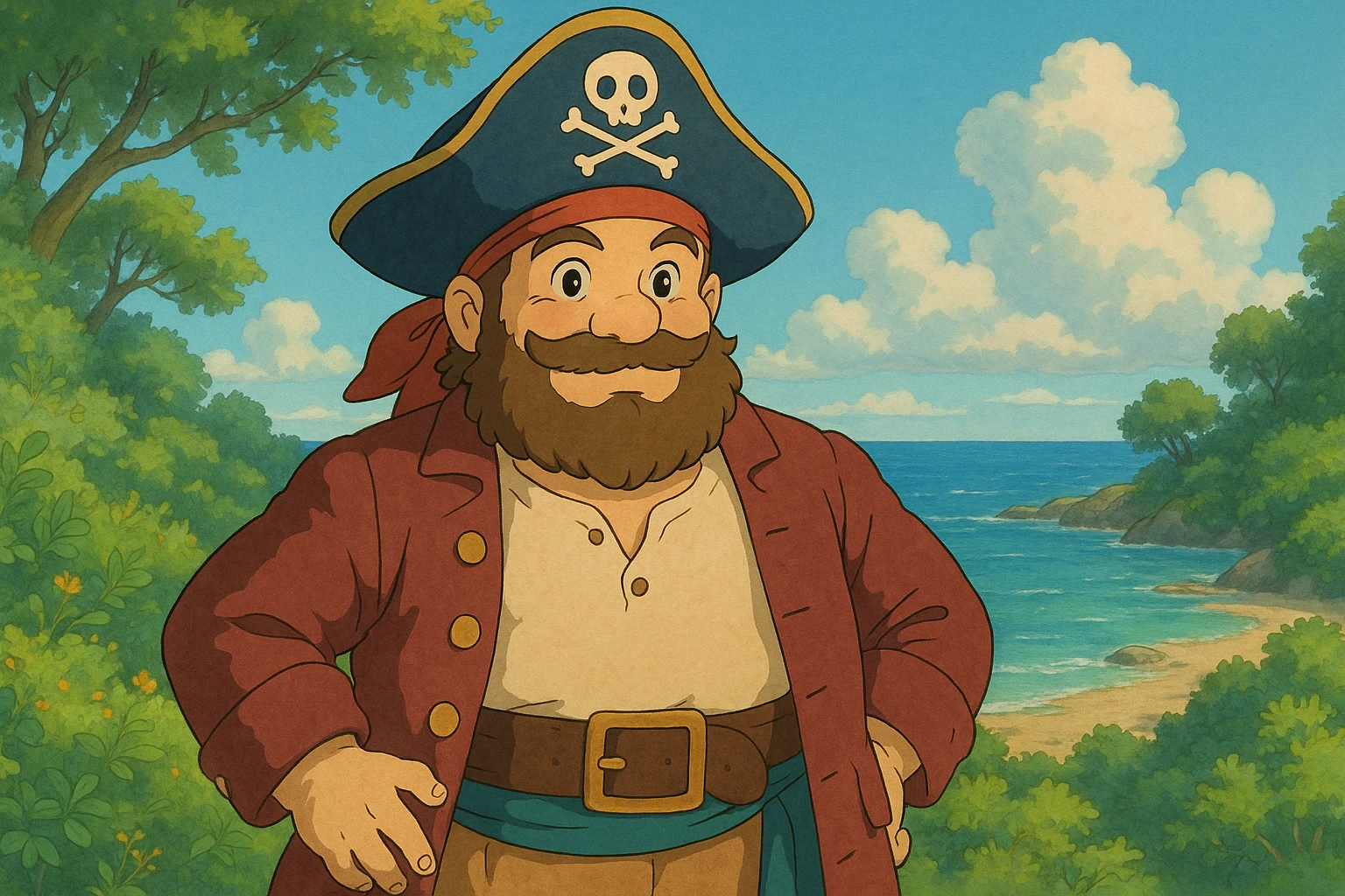 pirate, ghibli style emoji