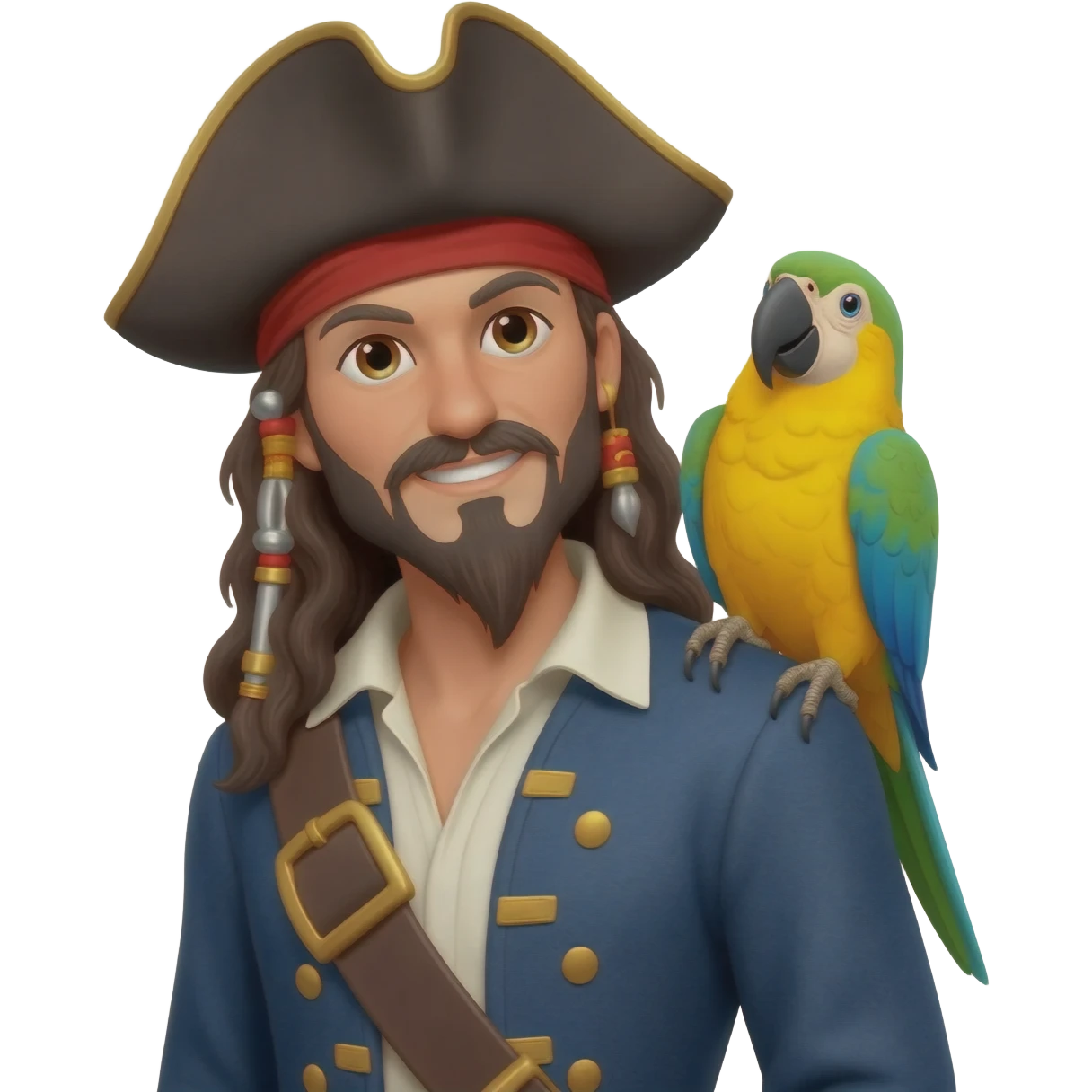 pirate and parrot emoji
